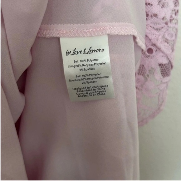 For Love & Lemons Carmela Lace Mini Dress Pink - Picture 10 of 10